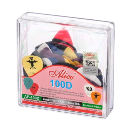 AP-100D Коробка медиаторов, целлулоид, 100шт  Alice