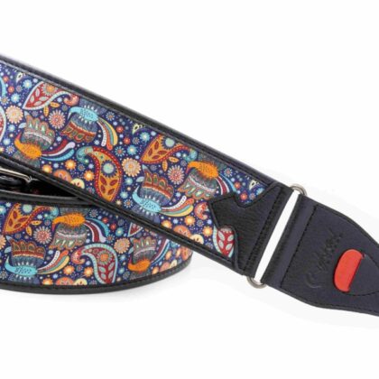 8436612540818 Talisman Kashmir Blue Ремень для гитары, текстиль/синтетика, RightOn Straps