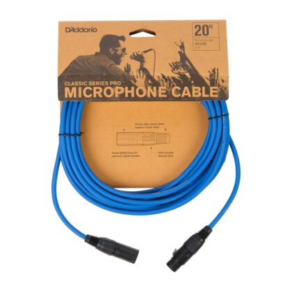 PW-CPMIC-20BU Classic Series Pro Микрофонный кабель, 6м, синий, D'Addario