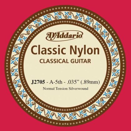 J2705 Classical Отдельная 5-ая струна для классической гитары, нейлон, норм. натяжение, D'Addario
