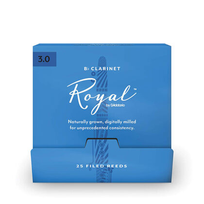 RCB0130-B25 Rico Royal Трости для кларнета Вb, размер 3.0, 25шт в индивидуальной упаковке, Rico