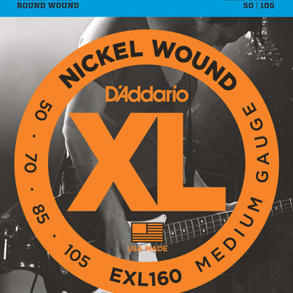 EXL160 XL NICKEL WOUND Струны для бас-гитары Long Medium 50-105 D`Addario