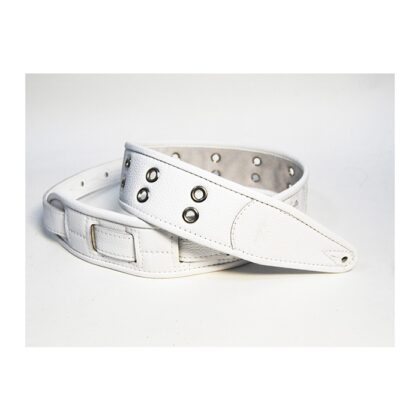 FL7000051CU Leather Custom Ремень для гитары, кожаный, белый, Fidel