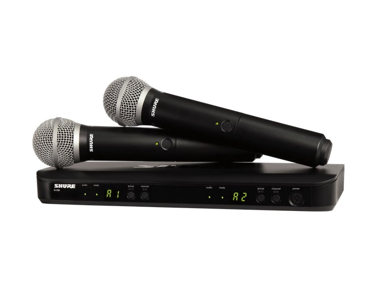 BLX288E/PG58-M17 Беспроводная микрофонная система, 2 ручных передатчика, 662-686 МГц, Shure