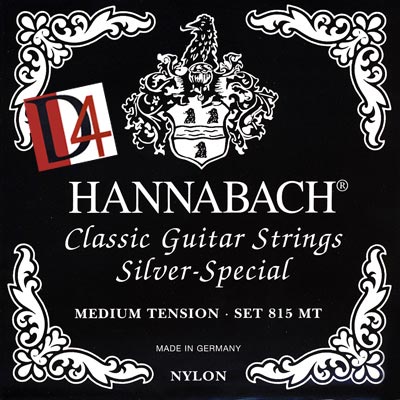 815MTDURABLE Black SILVER SPECIAL Комплект струн для классической гитары, посеребр,ср/нат, Hannabach