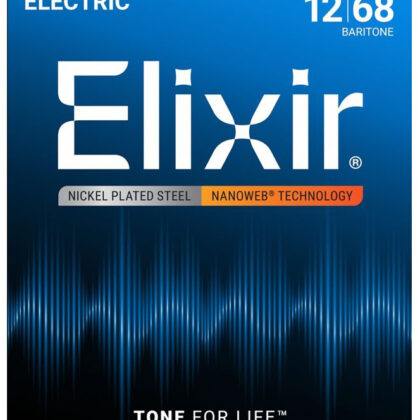 12302 NANOWEB Комплект струн для электрогитары, Baritone, 12-68, Elixir
