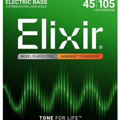 14087 NANOWEB Комплект струн для бас-гитары с мензурой более 34”, Medium, 45-105, Elixir
