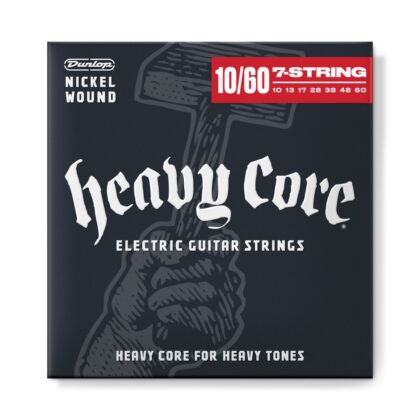 DHCN1060-7 Heavy Core Комплект струн для 7-струнной электрогитары, никелированные, 10-60, Dunlop