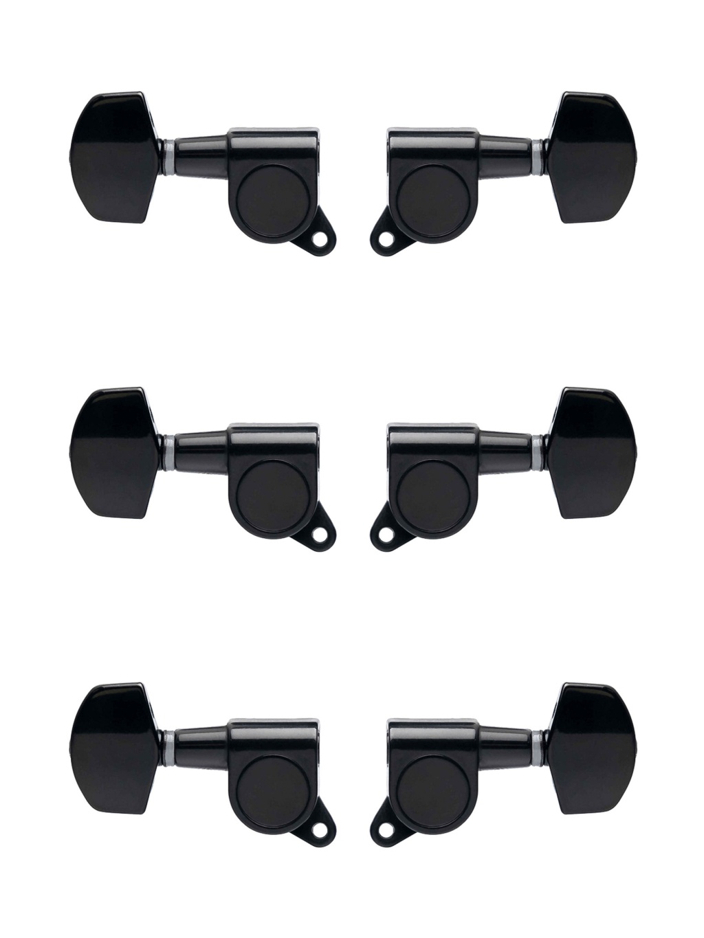 J-01-BK-3+3-Metallor Колки для гитары 3+3, черные, Metallor