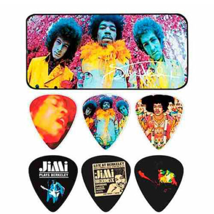 JHPT01M Jimi Hendrix Experienced Медиаторы 12шт, средние, в коробочке, Dunlop