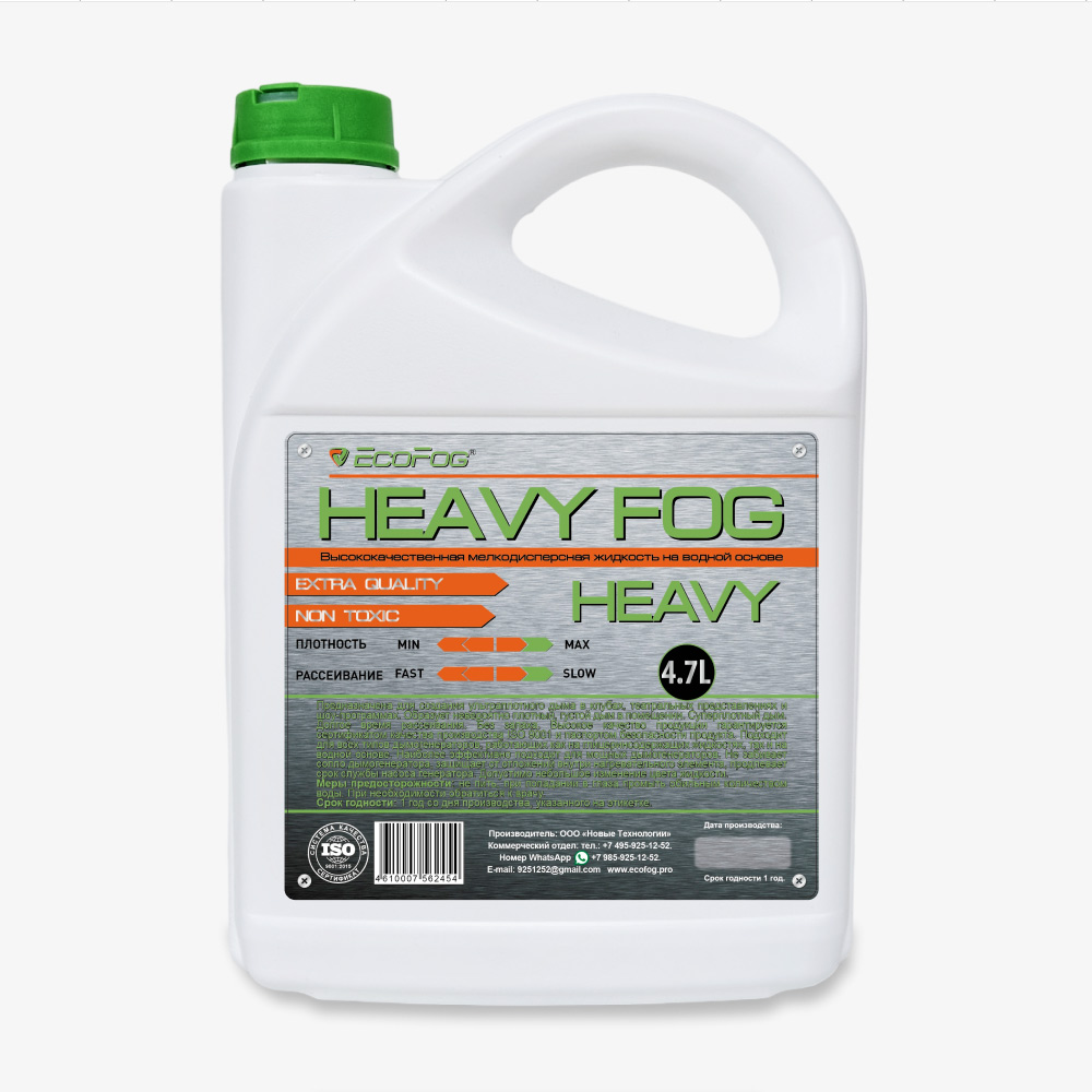 EF-Heavy Жидкость для дым машин, ультра плотный дым, 4,7л EcoFog
