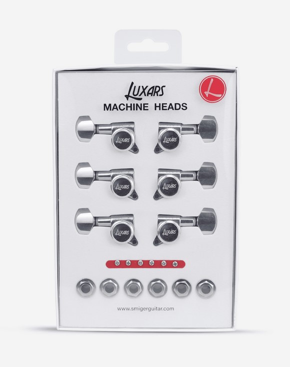 LTA-50A-CR Колки для гитары, локовые, 3+3, хром, Luxars