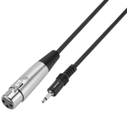 00-00032070 Кабель AUX Jack 3.5мм (m)-XLR 3м ПВХ черный, GoPower
