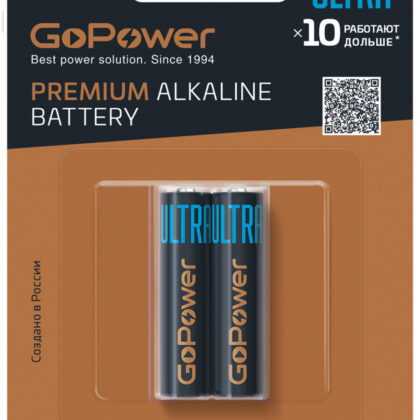 00-00035160 Ultra Элемент питания LR03 AAA BL2 щелочной 1.5V, GoPower