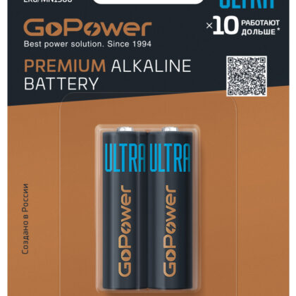 00-00035162 Ultra Элемент питания LR6 AA BL2 щелочной 1.5V, GoPower