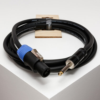 SC225-SPPJ-0,5m Кабель для гитарного усилителя, 2х2,5мм, Speakon-Powerjack, 0,5м, SHNOOR