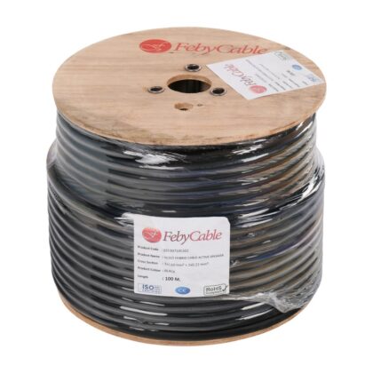 HC315BK-100 Кабель гибридный акустический, черный, 100м, Feby Сable