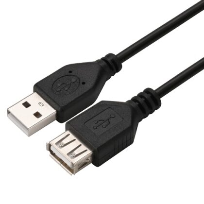 00-00029634 Кабель удлинитель USB2.0 (m)-USB (f) 1.5м ПВХ черный, GoPower