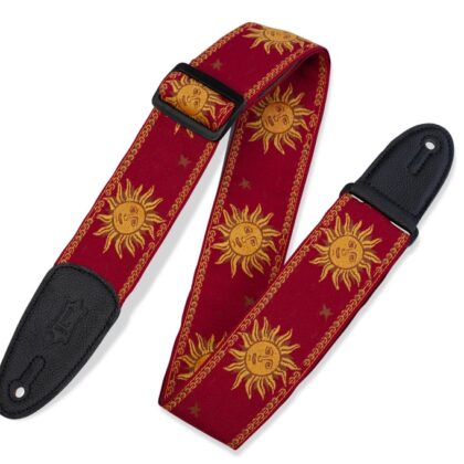 MPJG-SUN-RED Print Series Ремень для гитары, тканый, солнце/красный, Levy's