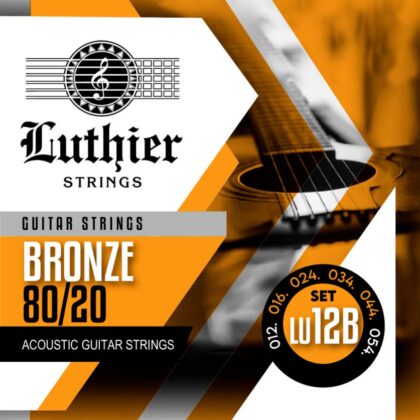 LU-12B Комплект струн для акустической гитары, бронза 80/20, 12-54, Luthier