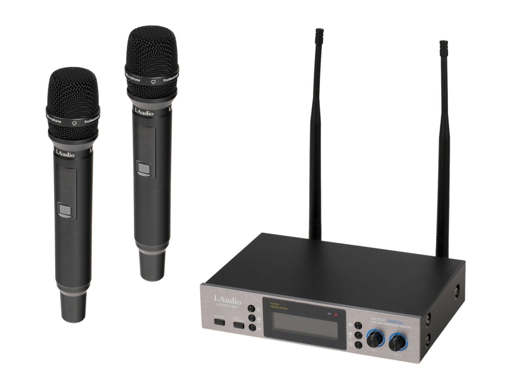 LS-301-2M Беспроводная микрофонная система, 2 ручных передатчика, LAudio