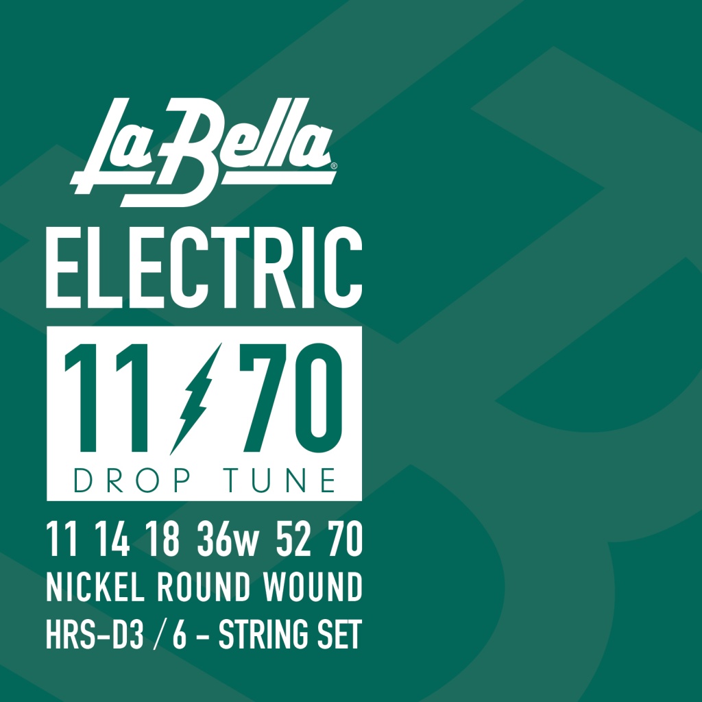 HRS-D3 HRS Drop Tune Комплект струн для электрогитары, никелированные, 11-70, La Bella