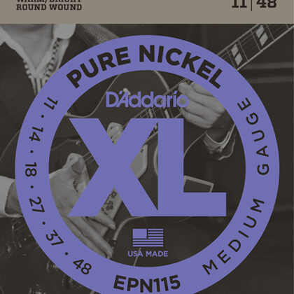 EPN115 XL Pure Nickel Комплект струн для электрогитары, никель, Medium 11-48, D'Addario