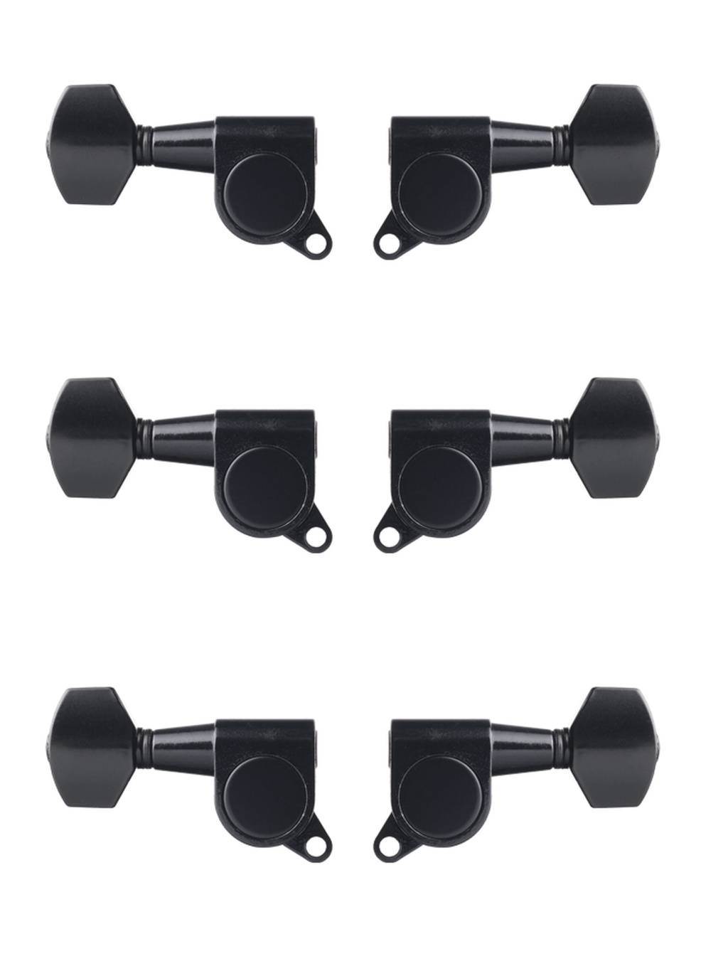 MH-04-BK-3+3 Колки для гитары 3+3, черные, Metallor