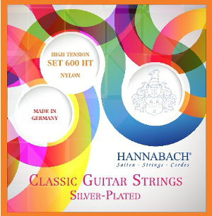 600HT Silver-Plated Orange Комплект струн для классической гитары, сильное натяжение, Hannabach