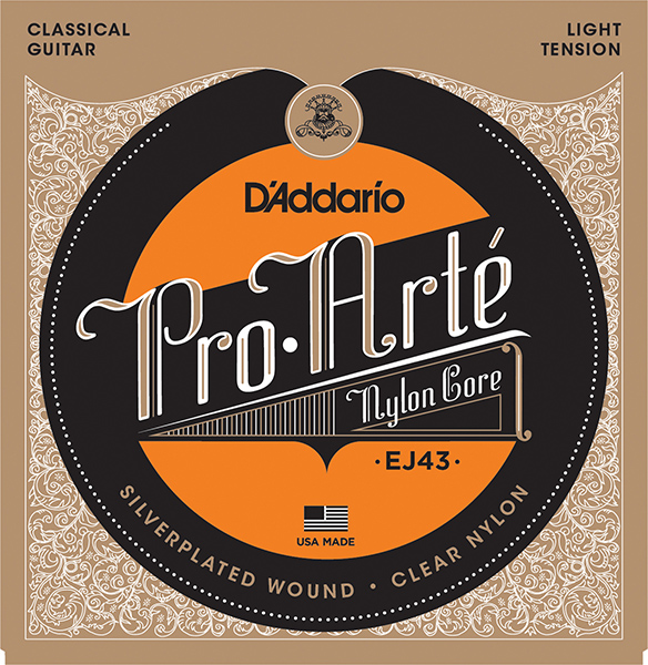 EJ43 PRO ARTE Струны для классической гитары нейлоновые Light D`Addario