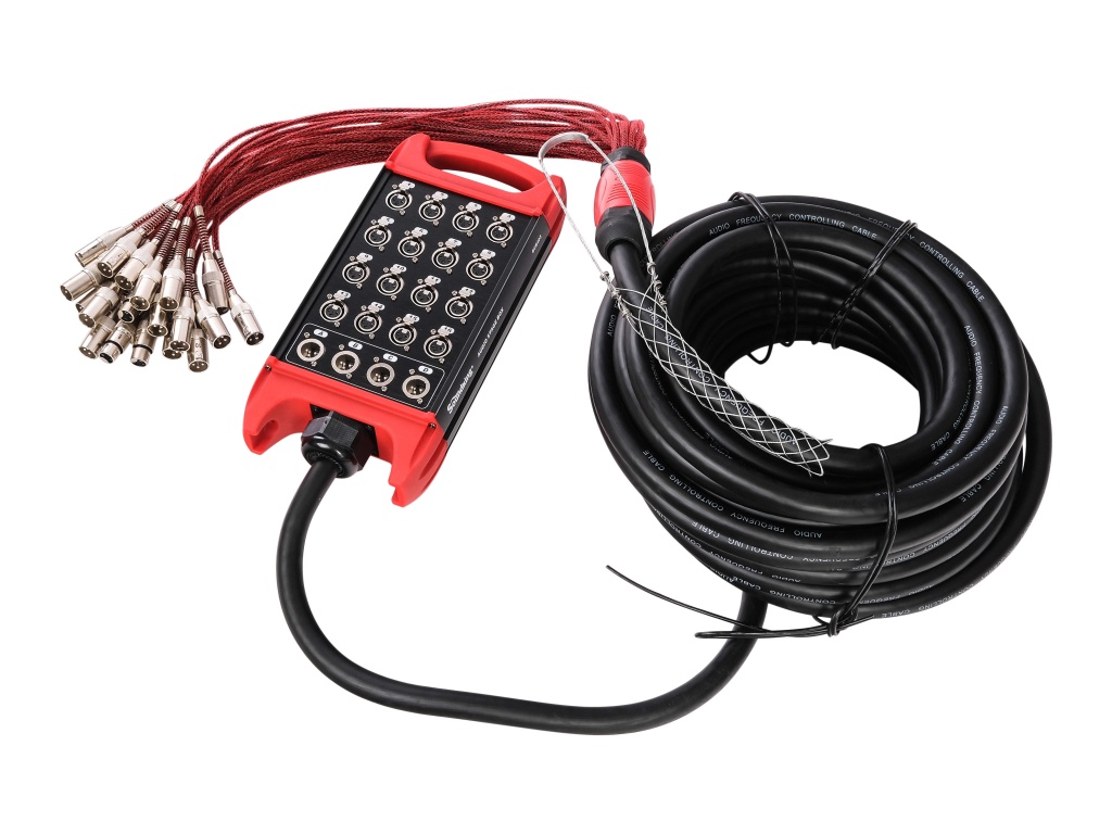 BCB403-20m Сценическая коммутационная коробка 16хXLR входов + 4хXLR выхода, 20м, Soundking